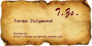 Torma Zsigmond névjegykártya