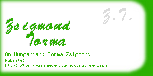 zsigmond torma business card